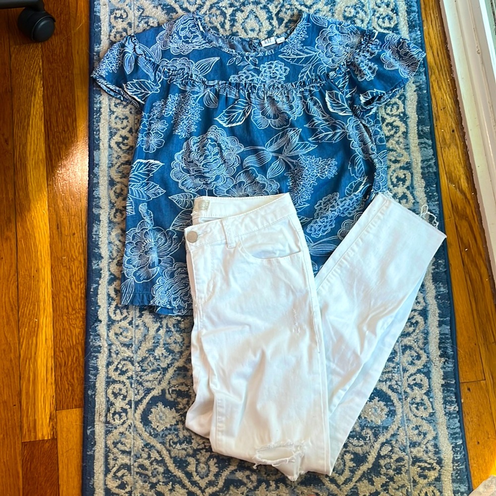 Gap kids short sleeve floral top